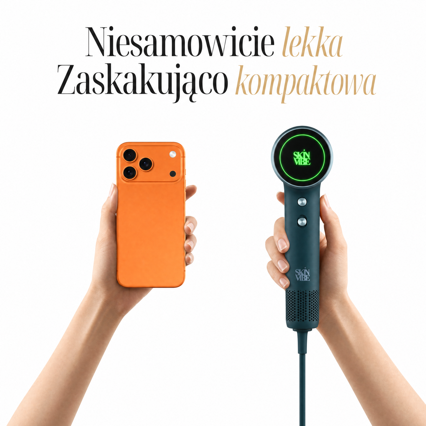 Mini suszarka SkinVibe Nova PlasmaGo wielkoscia zblizona do smartfona