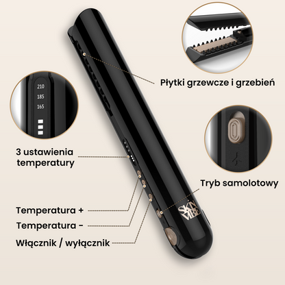 SkinVibe Luna MiniWireless Cordless Hair Straightener 