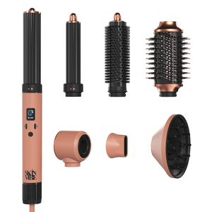 Suszarko-lokówka SkinVibe Nuvia AirPlasma Mocha Mousse - zestaw: korpus i 7 nasadek
